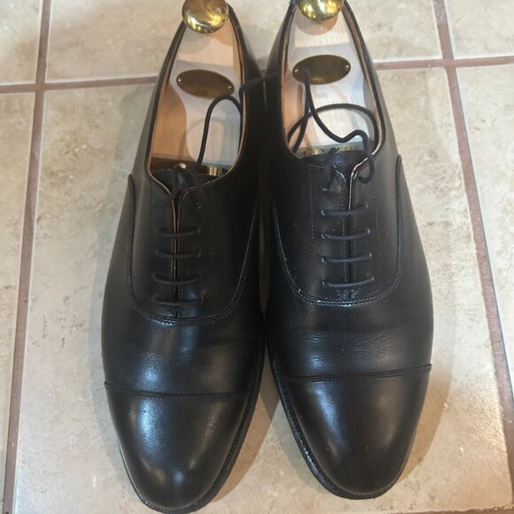 Crockett and Jones Connaught Black Calf 7E with Shoe Trees